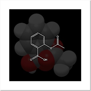 Aspirin Molecule Chemistry Posters and Art